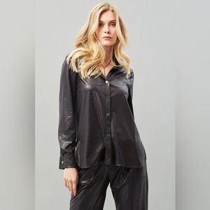 Michael Kors | Metallic Button Down Top